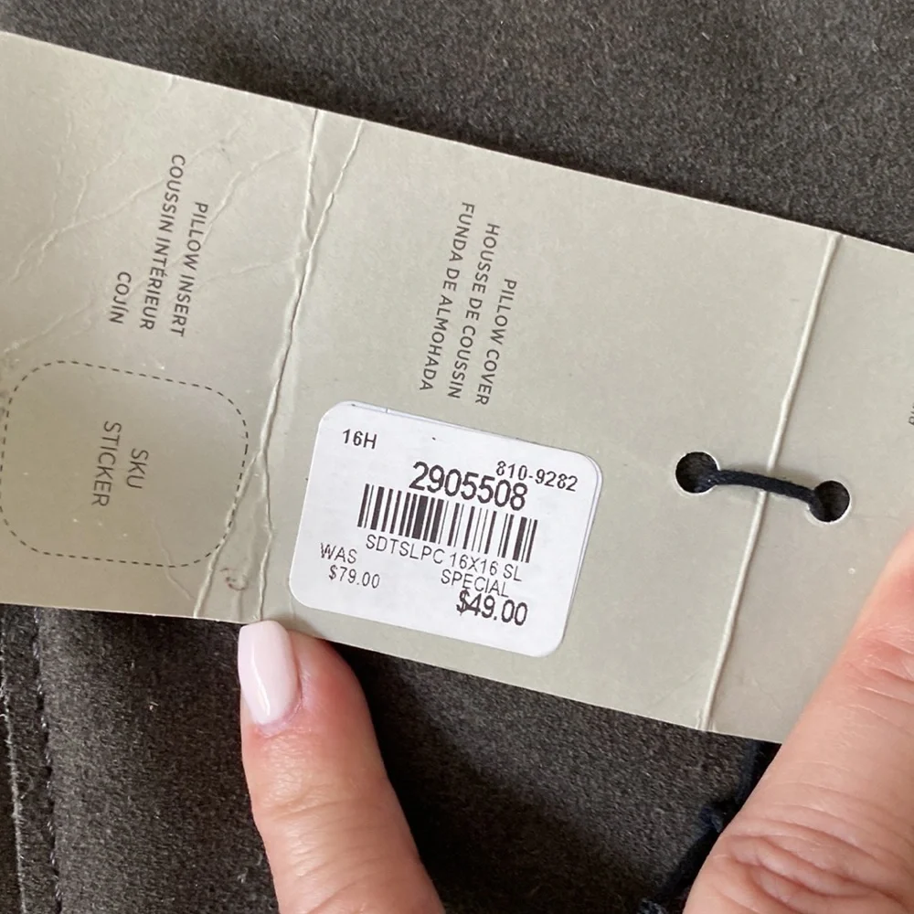 West Elm tasseled leather front pillow cases